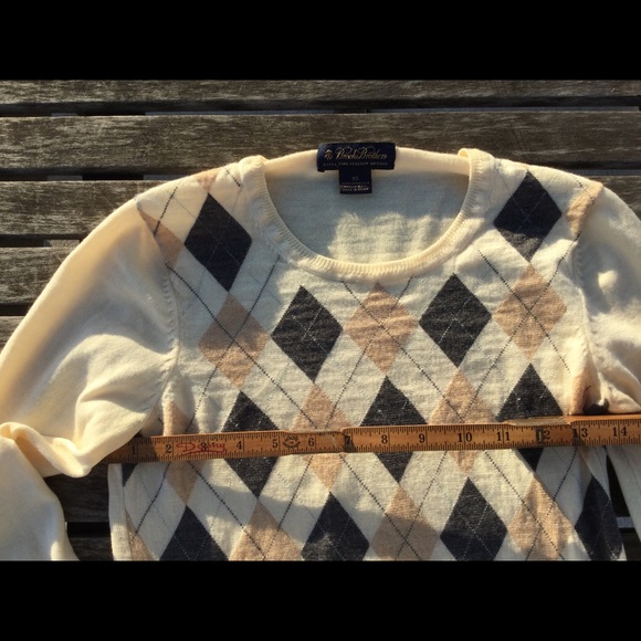 Moreno wool argyle pattern pull over Sweater - Picture 4 of 6